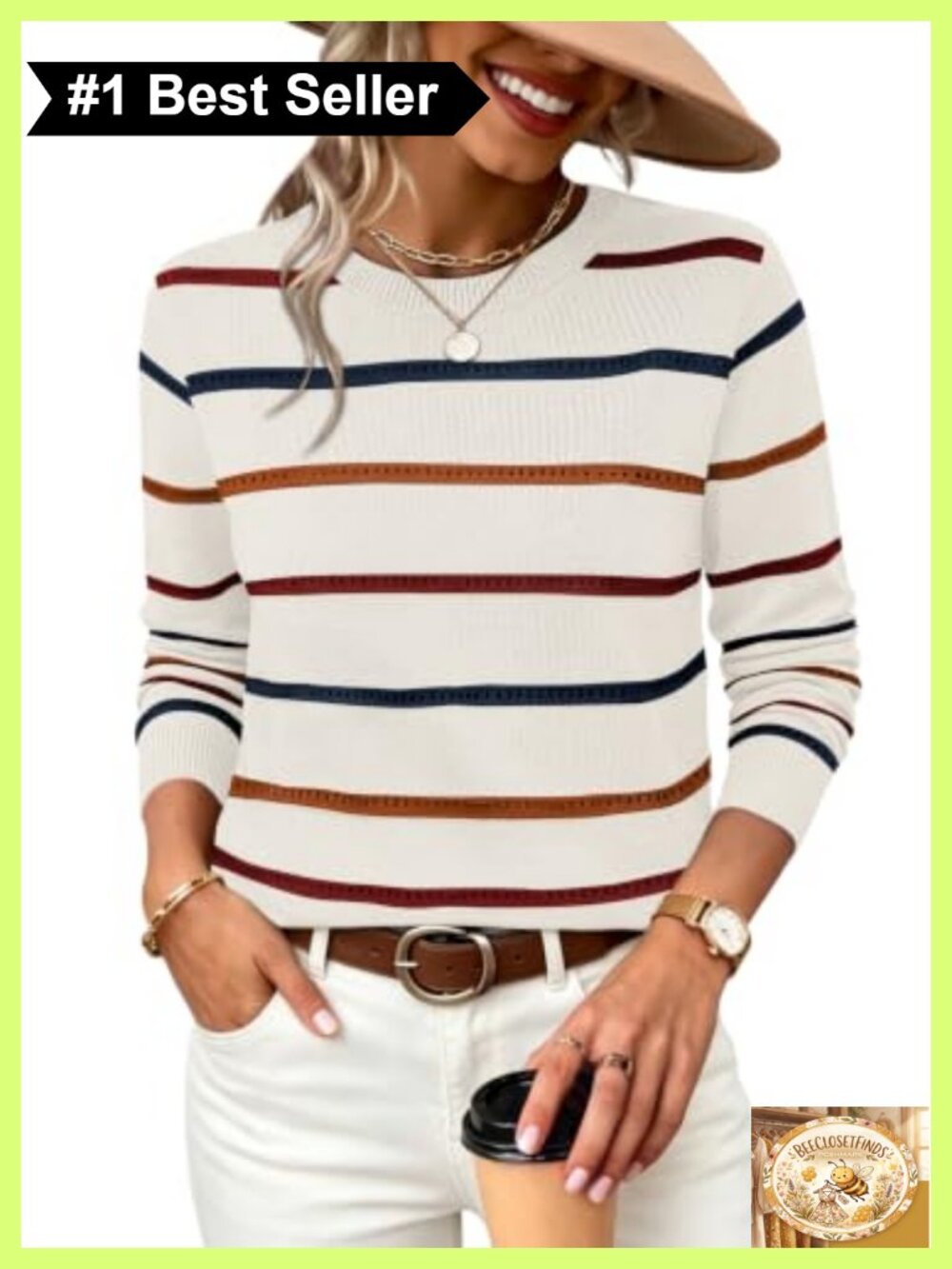 WIHOLL Women's Hollow Out Knit Sweater Scoop Neck Pullover 3-Season Top